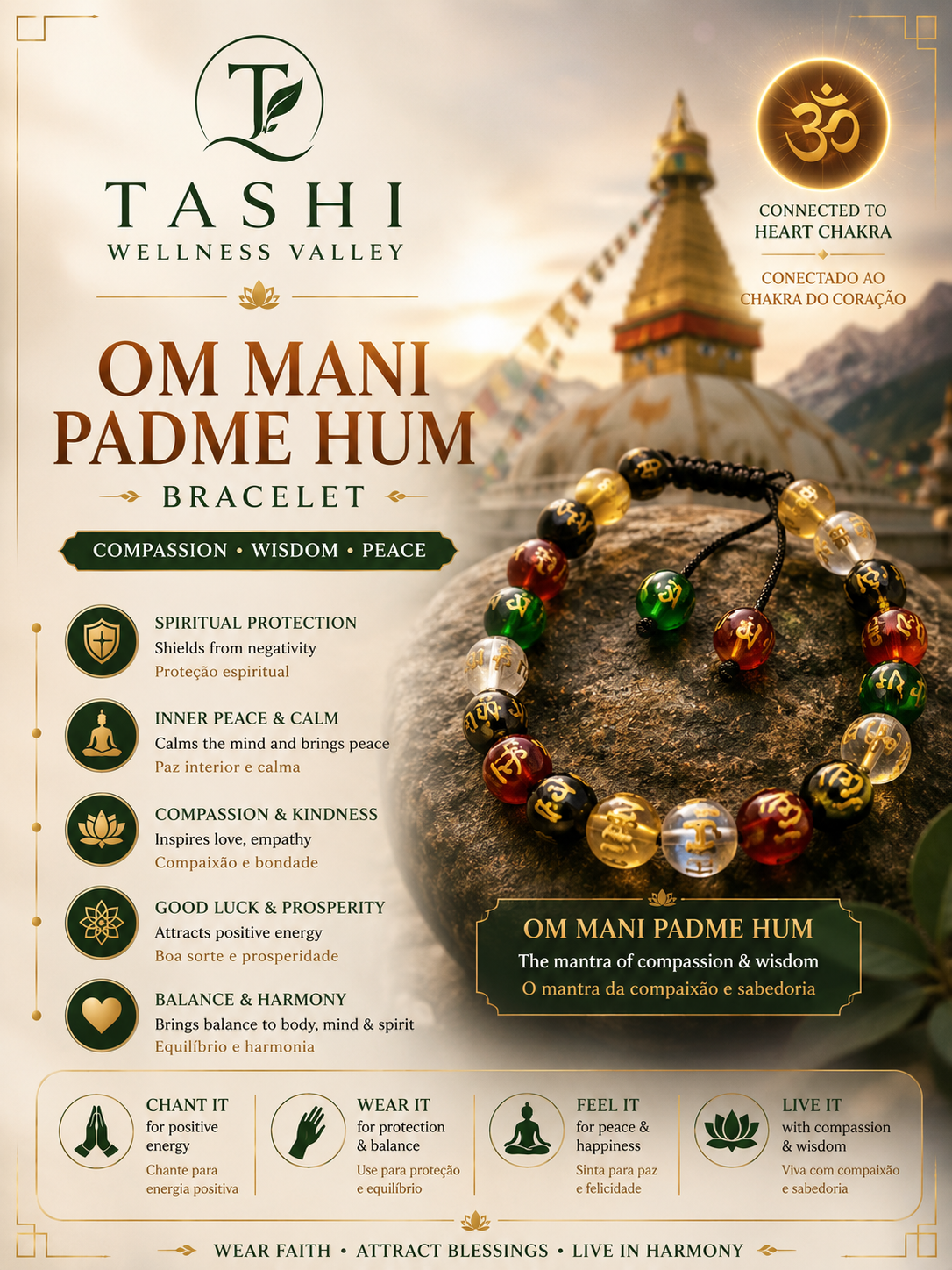 Om Mani Padme Hum Bracelet